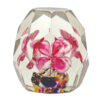 Bohemian Floral Faceted Glass Paperweight 20th