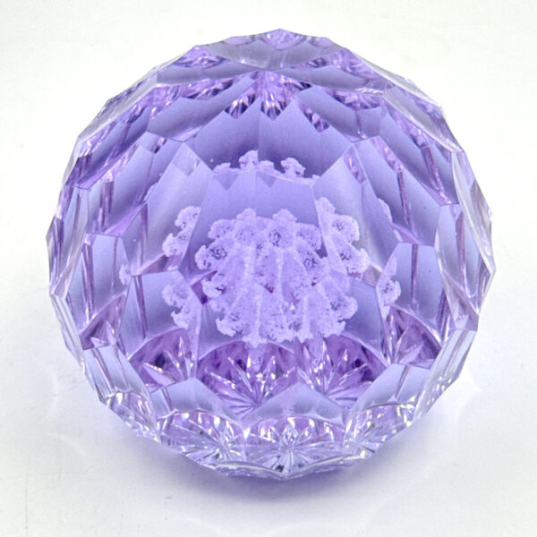 Caithness Scotland Art Glass Paperweight Iced Diamond C1940