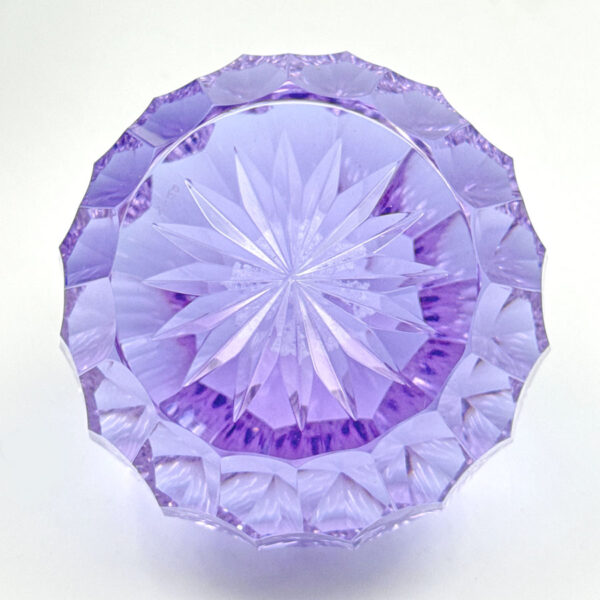 Caithness Scotland Art Glass Paperweight Iced Diamond C1940