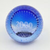Caithness-Scotland-Art-Glass-Paperweight-Millennium-2000-Hubron-1 Caithness Scotland Art Glass Paperweight Millennium 2000 Hubron