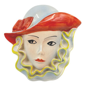 Crown Devon Hand Painted Face Of A Lady Wall Mask C1940