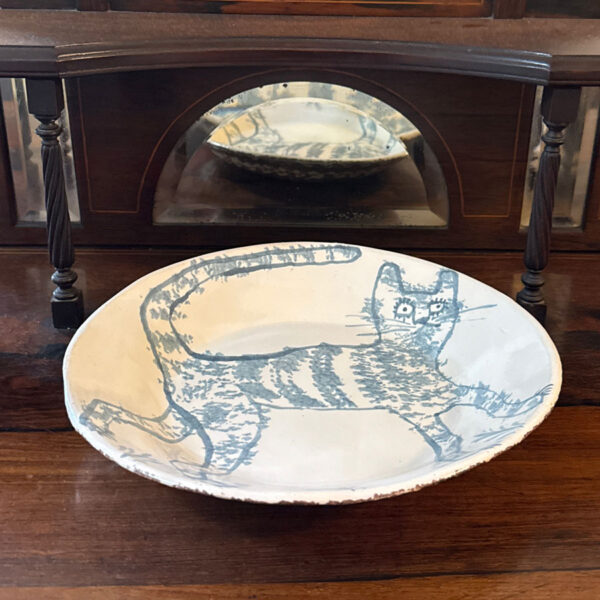 Hylton Nel Blue and White Cat Bowl 1993-