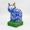 Hylton Nel Blue and White Cat On A Green Diamond Base 1993-