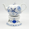 Meissen Onion Pattern Tea Pot On Trivet Warmer