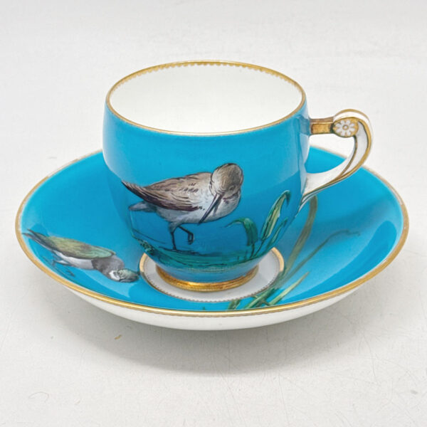 Minton Cabinet Tea Duo Bird In Water C1873