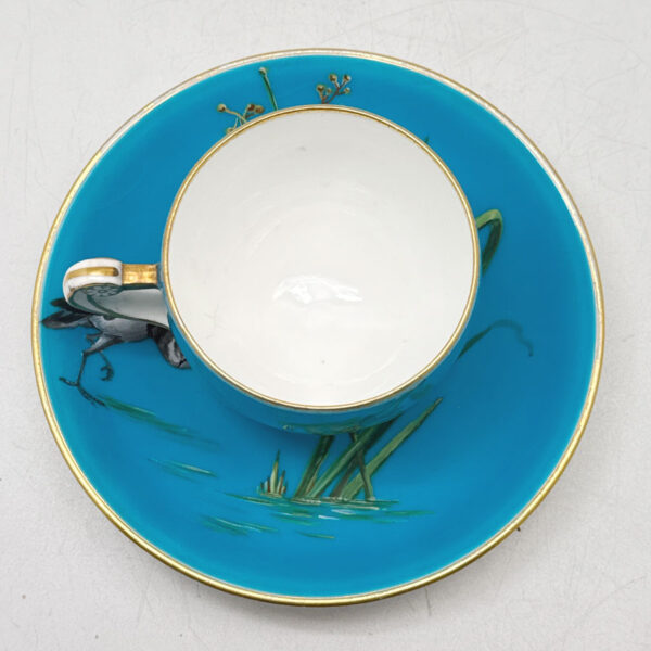 Minton Cabinet Tea Duo Bird In Water C1873