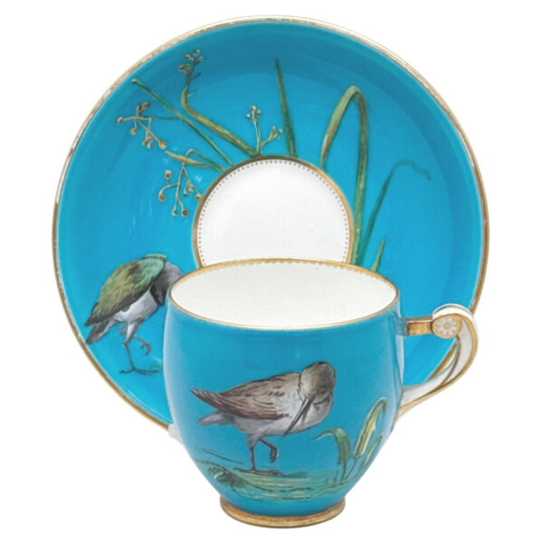 Minton Cabinet Tea Duo Bird In Water C1873