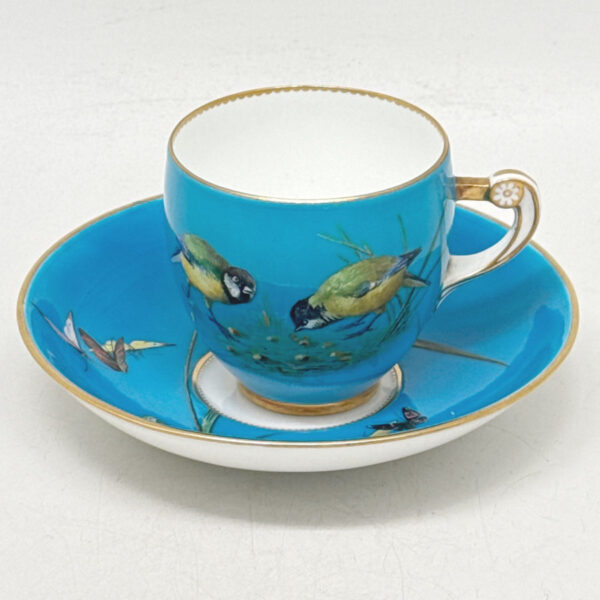 Minton-Cabinet-Tea-Duo-Birds-Feeding-C1873-1 Minton Cabinet Tea Duo Birds Feeding C1873