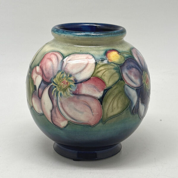 Moorcroft Clematis Pattern Vase 9cm