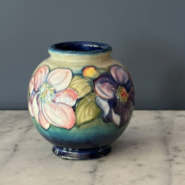 Moorcroft Clematis Pattern Vase 9cm