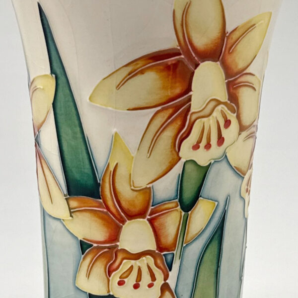Moorcroft Pottery Cutlers Green Trumpet Vase Limited Edition