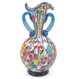 Murano Millefiori Patchwork Vase  20th 19.5cm