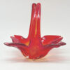 Murano Somerso Red Flame Glass Centre Piece Bowl C1970