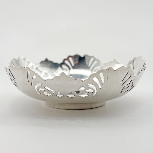 Pair Hallmarked Silver Bon Bon Dishes Birmingham 1944