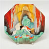 Rare Clarice Cliff Bizarre Forest Glen Hexagonal Plate C1935