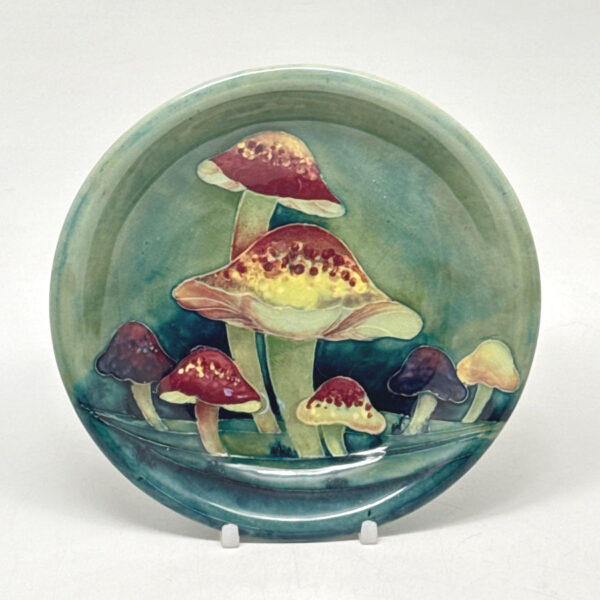 Rare William Moorcroft Claremont Toadstool Plate C1913