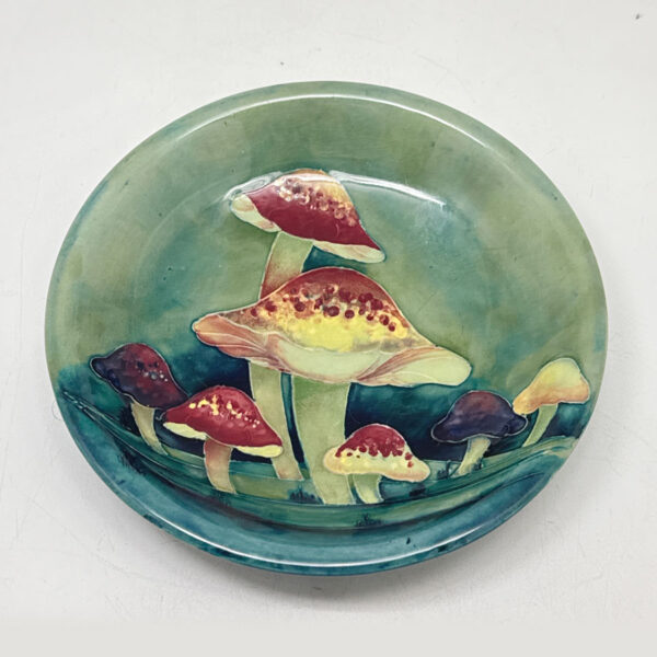 Rare William Moorcroft Claremont Toadstool Plate C1913