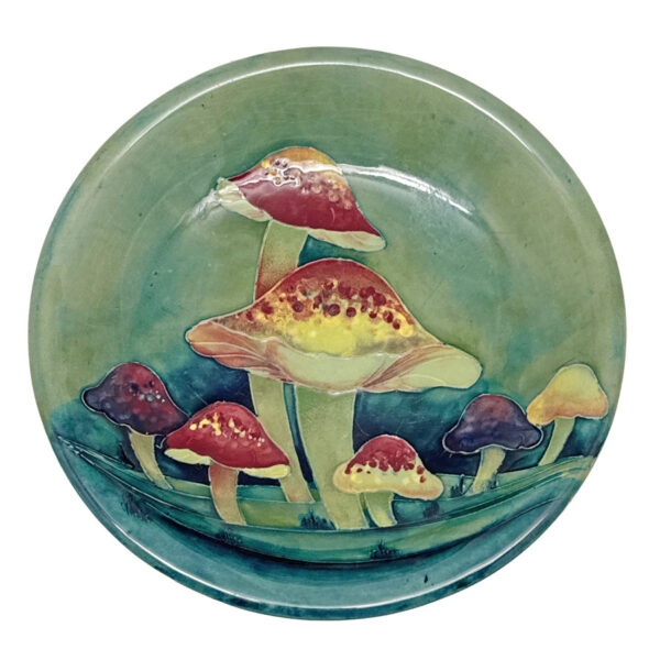 Rare William Moorcroft Claremont Toadstool Plate C1913