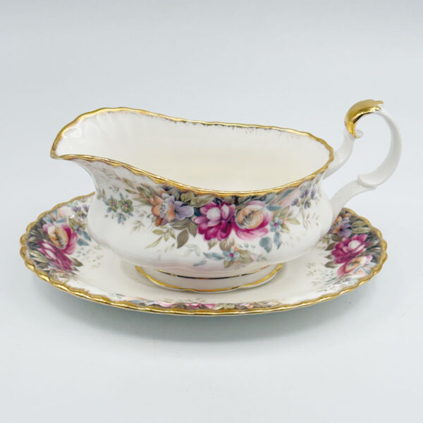 Royal Albert Autumn Roses Sauce Boat And Stand