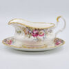 Royal Albert Autumn Roses Sauce Boat And Stand