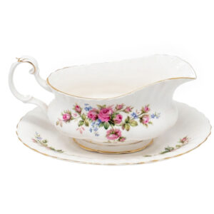 Royal Albert  Moss Rose Sauce Boat and Tray