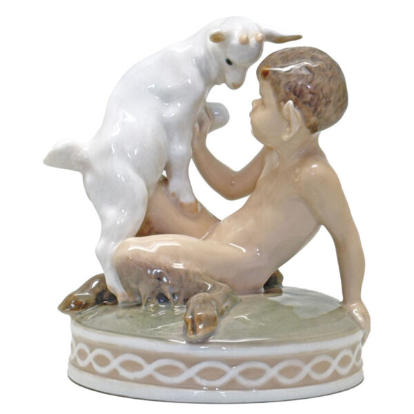 Royal Copenhagen Faun With Goat Figurine 498