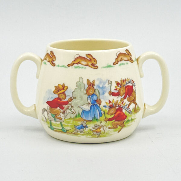 Royal Doulton Bunnykins Double Handle Mug Cowboys and Indians