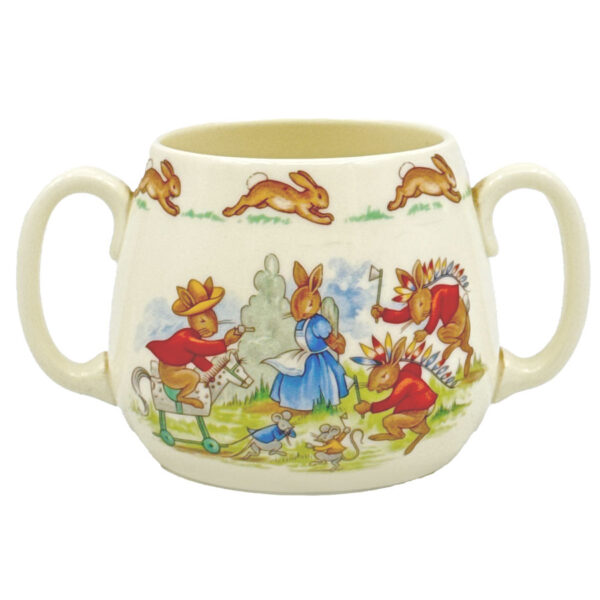 Royal Doulton Bunnykins Double Handle Mug Cowboys and Indians