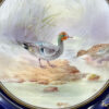 Royal Doulton Cabinet Plate Hand Painted Birds By River  C1890