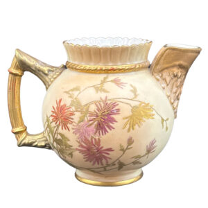 Royal Worcester Floral Blush Ivory Jug 1909