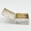 Sterling Silver Embossed Pill Box Maiden and Gentlemen Under Tree C1927