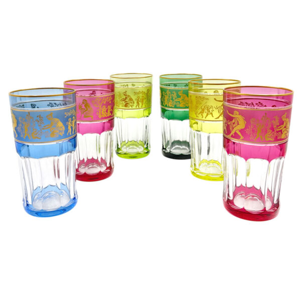 Val-St-Lambert-Set-Of-6-Crystal-Danse-De-Flore-Tumblers Val St Lambert Set Of 6 Crystal Danse De Flore Tumblers