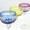 Val St Lambert Set Of 6 Crystal Wine Hock Glasses 19cm