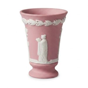 Wedgwood-Jasperware-Miniature-Pink-Vase-5.5cm Wedgwood Jasperware Miniature Pink Vase 5.5cm