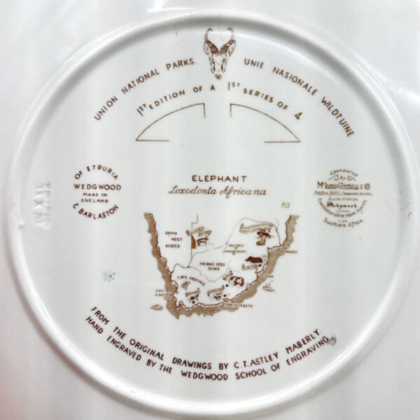 Wedgwood Union National Parks Plate Elephant