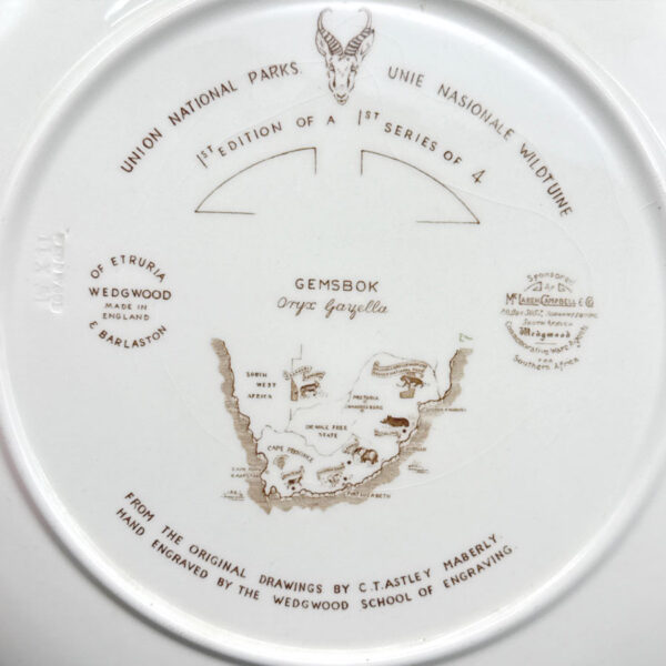 Wedgwood Union National Parks Plate Gemsbok