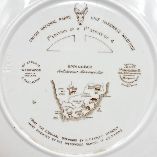 Wedgwood Union National Parks Plate Springbok