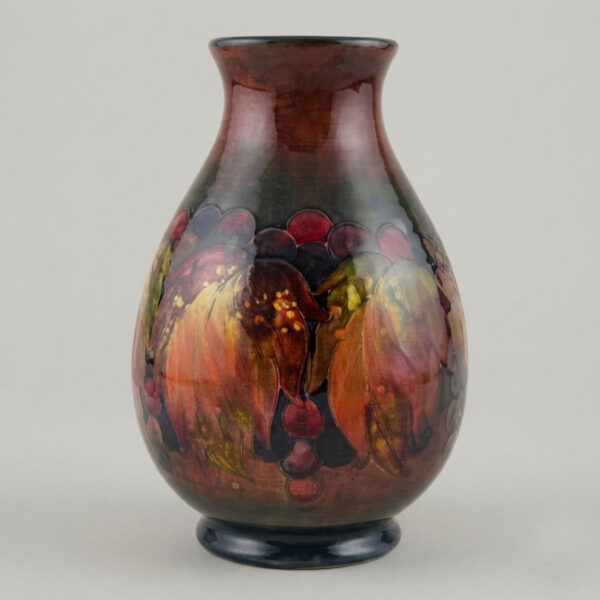 William Moorcroft Leaf And Berry Flambe Glaze Vase C1928