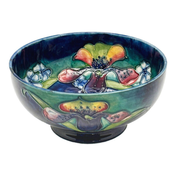 William Moorcroft Orchid And Spring Flowers Large Bowl  C1928