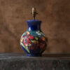 William Moorcroft Orchid And Spring Flowers Tall Lamp Base  C1928