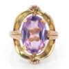 14ct Gold Austrian Amethyst Pierced Ring