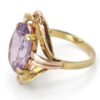 14ct Gold Austrian Amethyst Pierced Ring