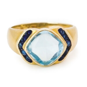 14ct-Gold-Blue-Topaz-&-Sapphire-Ring 14ct Gold Blue Topaz & Sapphire Ring