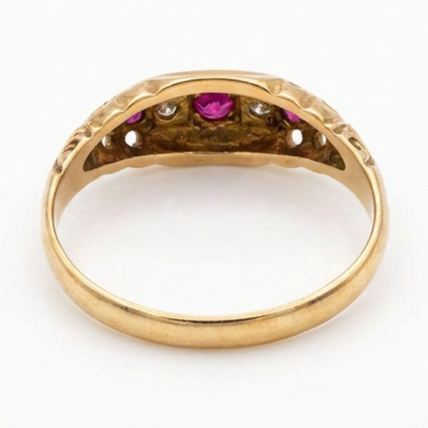 18ct-Edwardian-Gold-Ruby-and-Diamond-Ring-3 18ct Edwardian Gold Ruby and Diamond Ring
