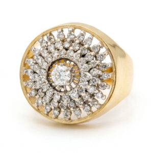 18ct Gold Diamond Cluster Cocktail Ring