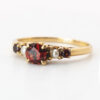 18ct Gold Ring with Garnet and Split Pearl London 1959