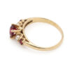 18ct Gold Ring with Garnet and Split Pearl London 1959