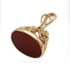 9ct Gold Carnelian Fob Pendant Birmingham 1971