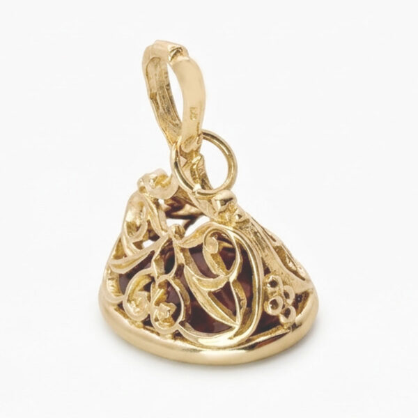 9ct Gold Carnelian Fob Pendant Birmingham 1971