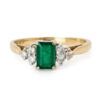 9ct Gold Emerald and Diamond Ring